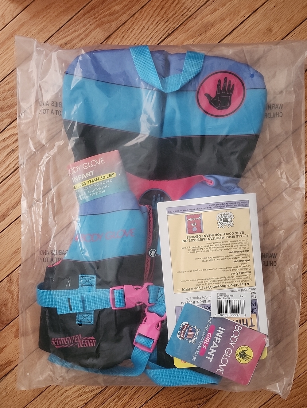 Body Glove Infant Float Vest in Blue and Pink